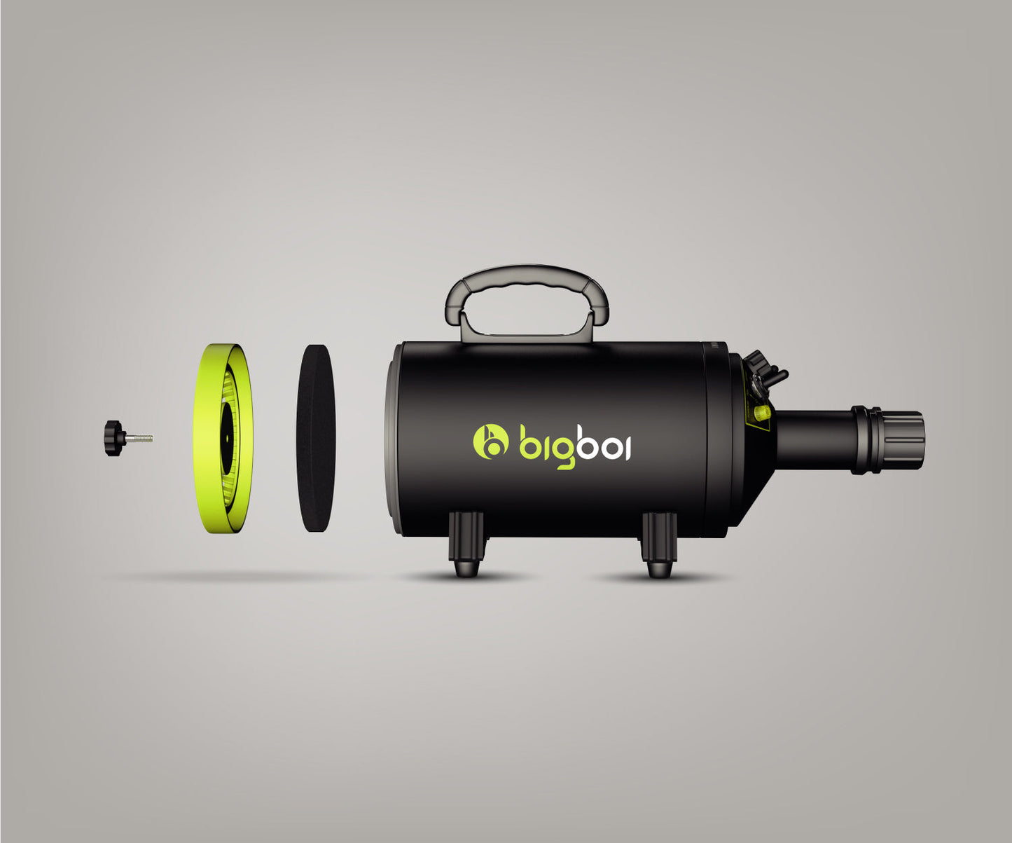 BlowR MINI Exploded View – Internal Components of Car Dryer