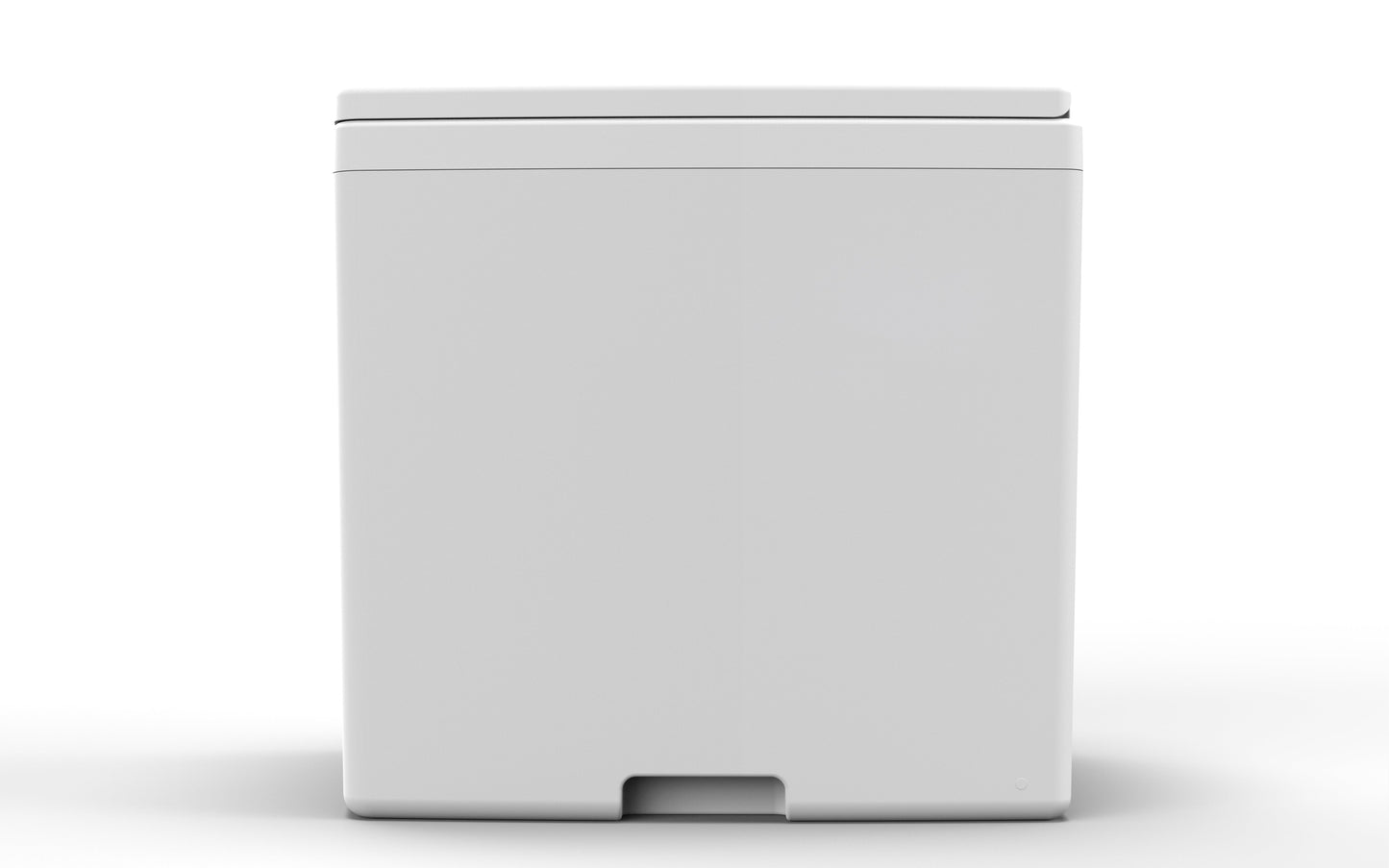 Cuddy Composting Toilet by Compo Closet Australia, portable toilet design ideal for caravan and off-grid living, side view.
