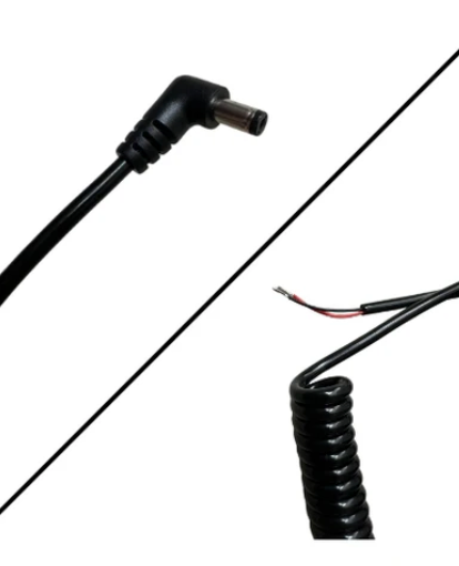 Stretchy power cable from Compo Closet Australia, flexible and durable with connectors at both ends for electronic device charging.