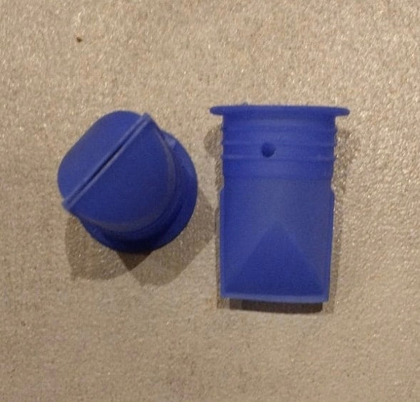 Replacement liquid bottle valves for compost bins, showing clear plastic valves with screw fittings, by Compo Closet Australia.