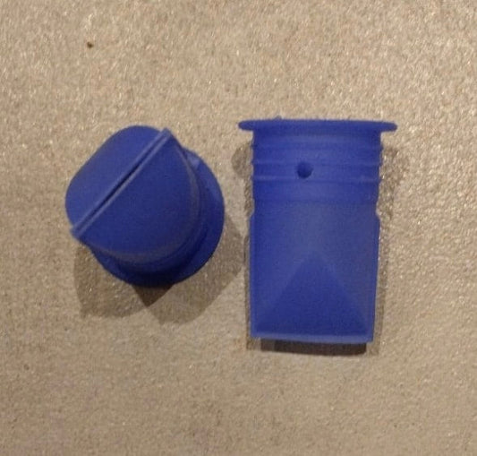Replacement liquid bottle valves for compost bins, showing clear plastic valves with screw fittings, by Compo Closet Australia.